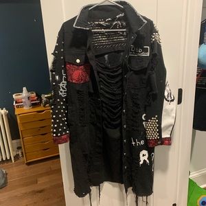 Handmade punk jacket studded